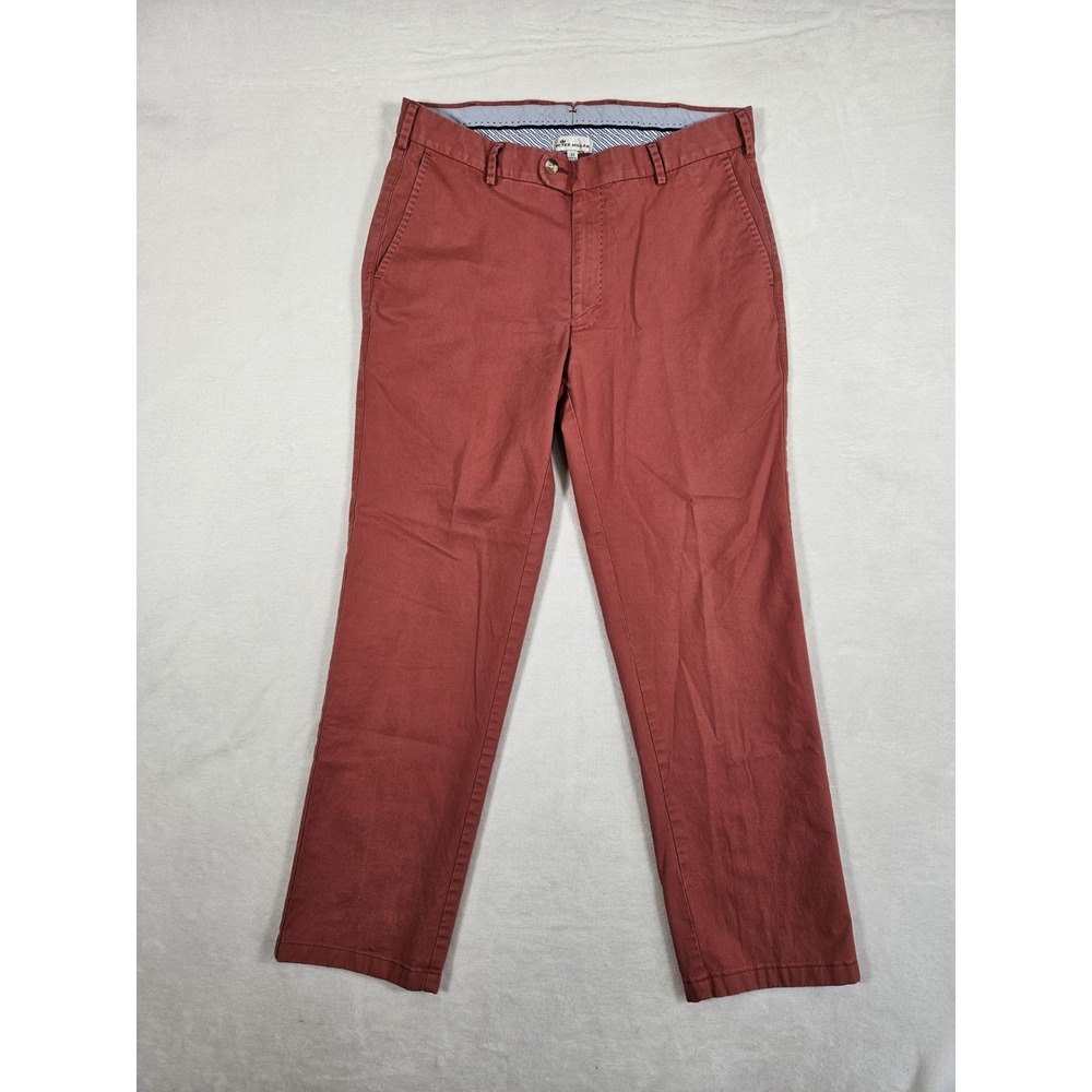 Peter Millar‎ Men's Pima Cotton Pants Slacks Peru Made MF17B48 Size 33 Dark Pink